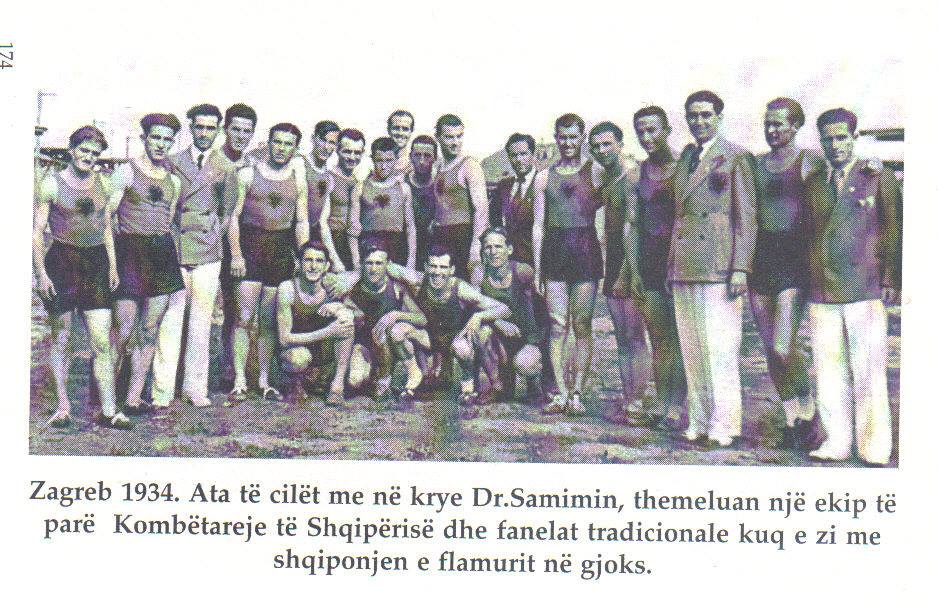Dr.Samimi ( Kryetar delegacioni) Olimpiada Ballkanike “Zagreb1934”